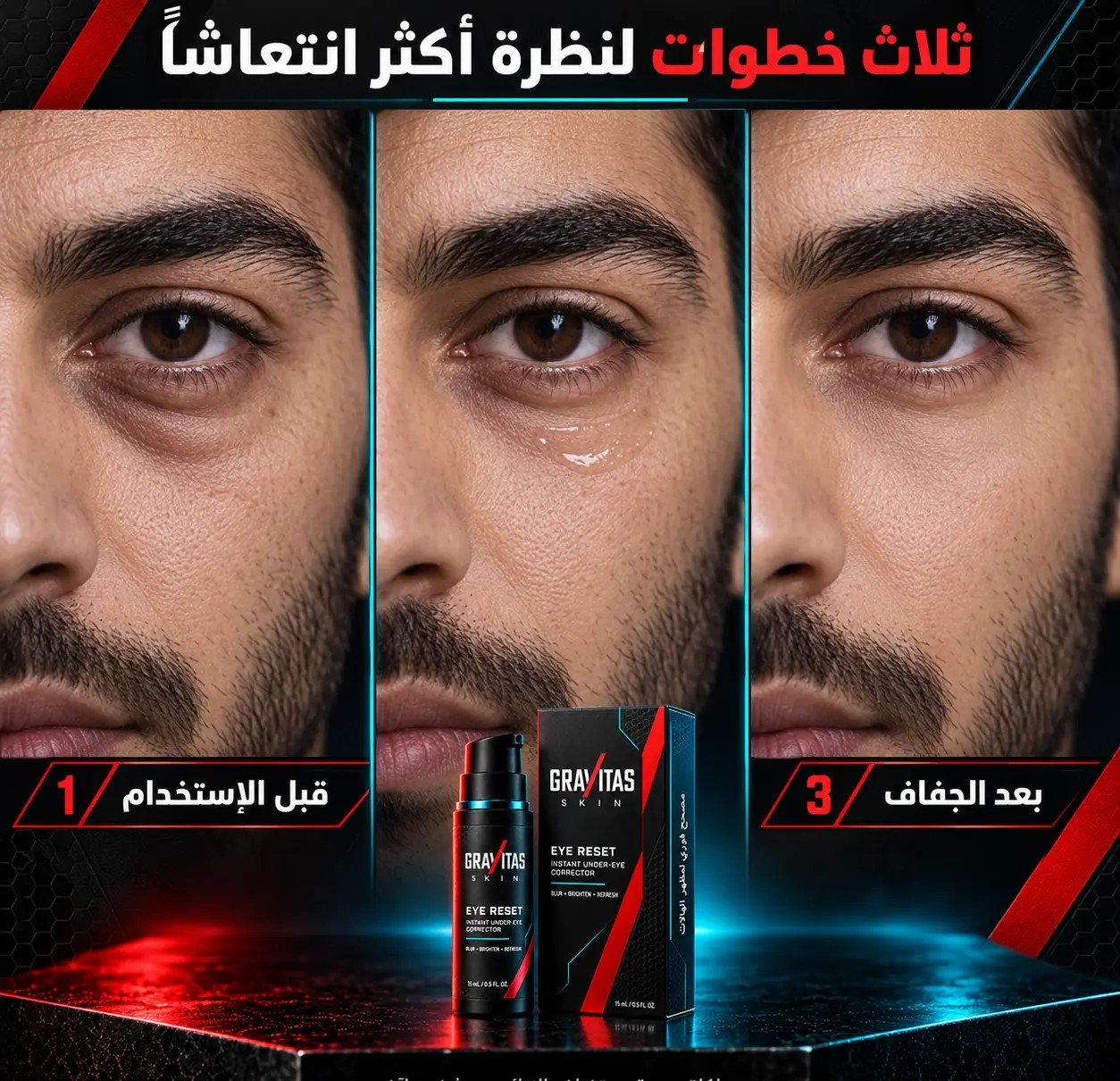 ثلاث مراحل لاستخدام Eye Reset